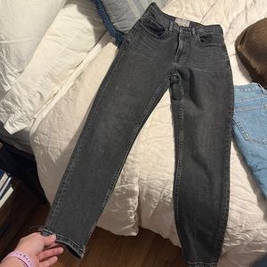 Everlane washed Black High-rise Skinny Jeans